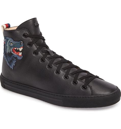 gucci sneaker hightop angry wolf|Gucci men's shoes.